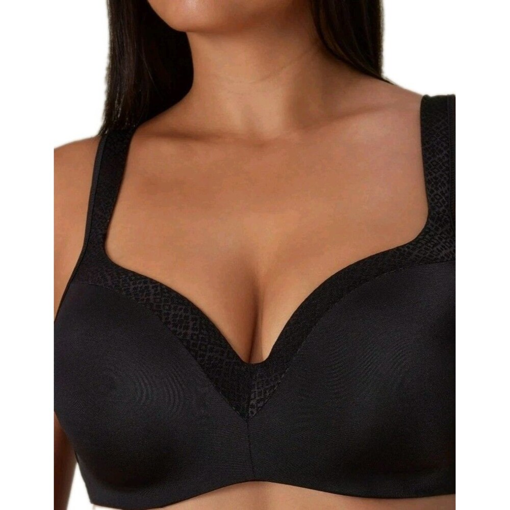 Playtex Secrets Amazing Shape Balconette Underwire Bra 4823 Molded Cup Black 40G - Picture 4 of 11